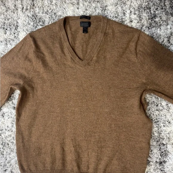 J.Crew Women’s Italian Merino Wool Sweater – Size L – Tollegno 1900 – Brown - Picture 1 of 8